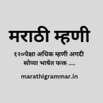 Marathi Mhani - मराठी म्हणी १२०+