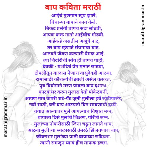 बाप कविता ।Bap Kavita in Marathi। बाबा कविता