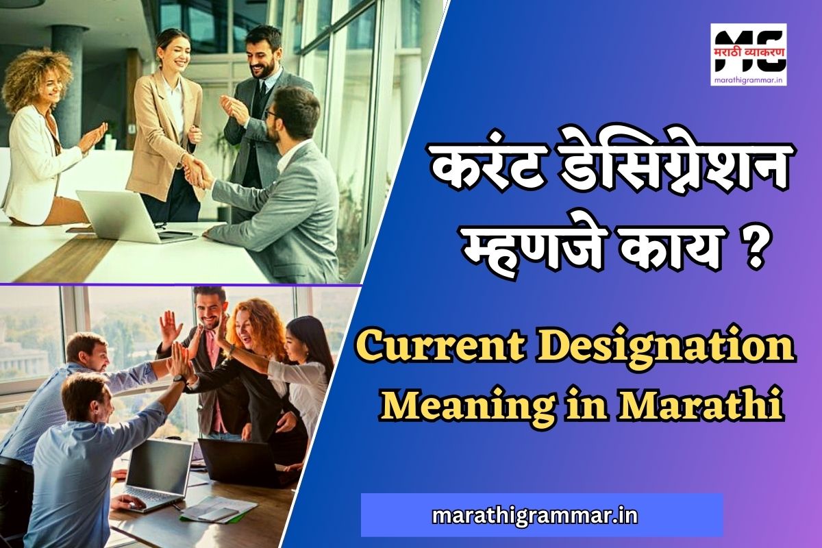 करंट डेसिग्नेशन म्हणजे काय ?। Current Designation Meaning in Marathi
