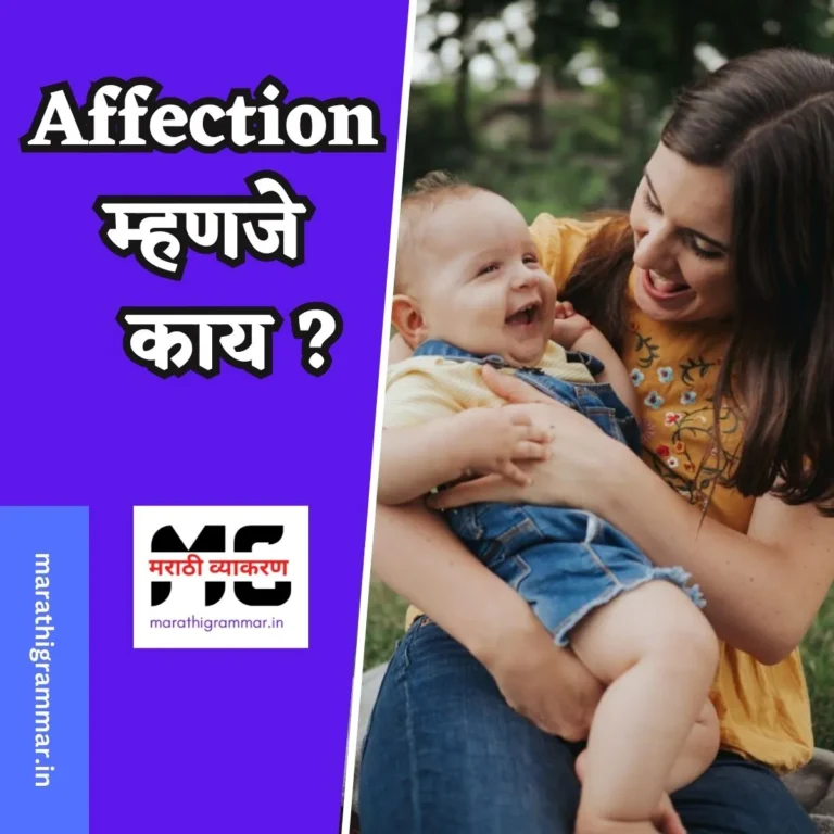 Affection meaning in marathi | Affection म्हणजे काय ?