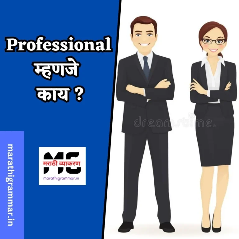 Professional Meaning in Marathi